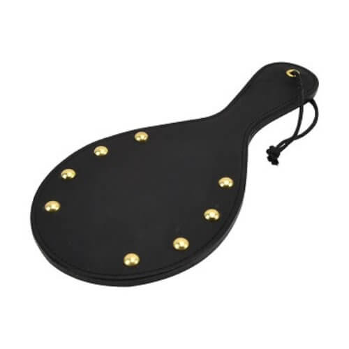 n10783-bound-nubuck-leather-paddle-with-brass-stud-detail_1 Bound Noir Nubuck Leather Spanking Paddle