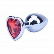 Precious Metals Silver Heart Shaped Butt Plug
