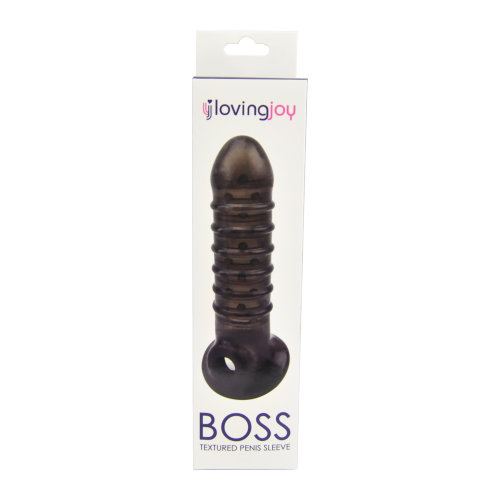 n10818-loving-joy-boss-textured-penis-sleeve-with-ball-loop-pkg