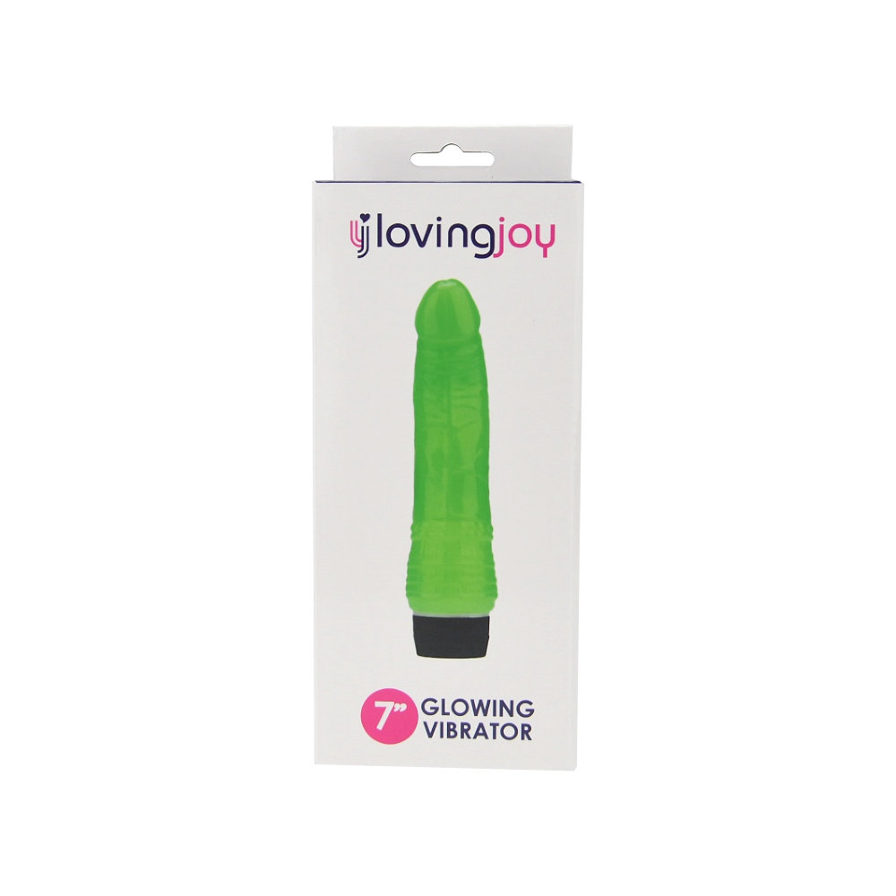 n12401-loving-joy-7-inch-realistic-vibrator-glow-in-the-dark-pkg