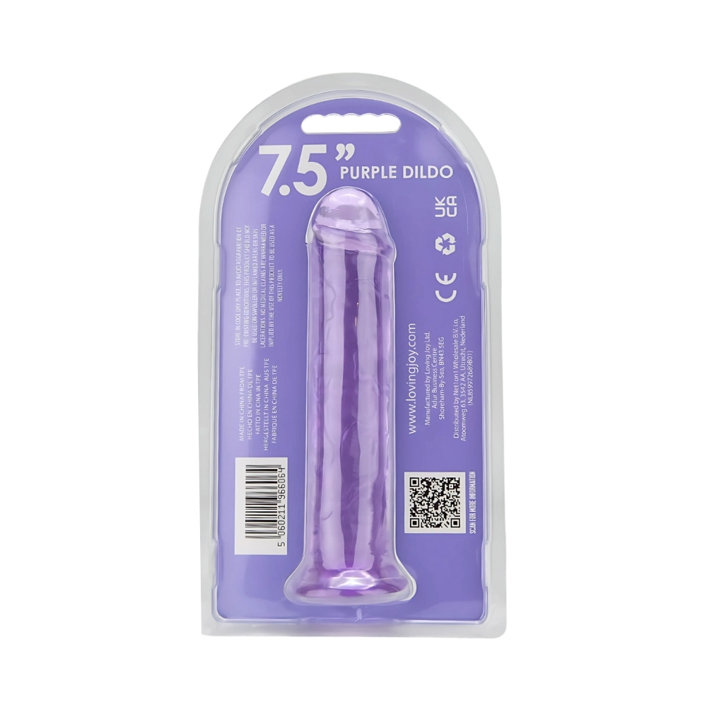 n12306-loving-joy-7-5-inch-suction-cup-dildo-purple-pkg-bk