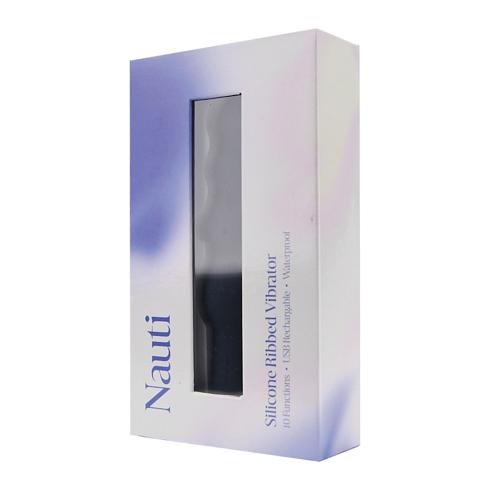 n12253-nauti-silicone-ribbed-vibrator-pkg-1