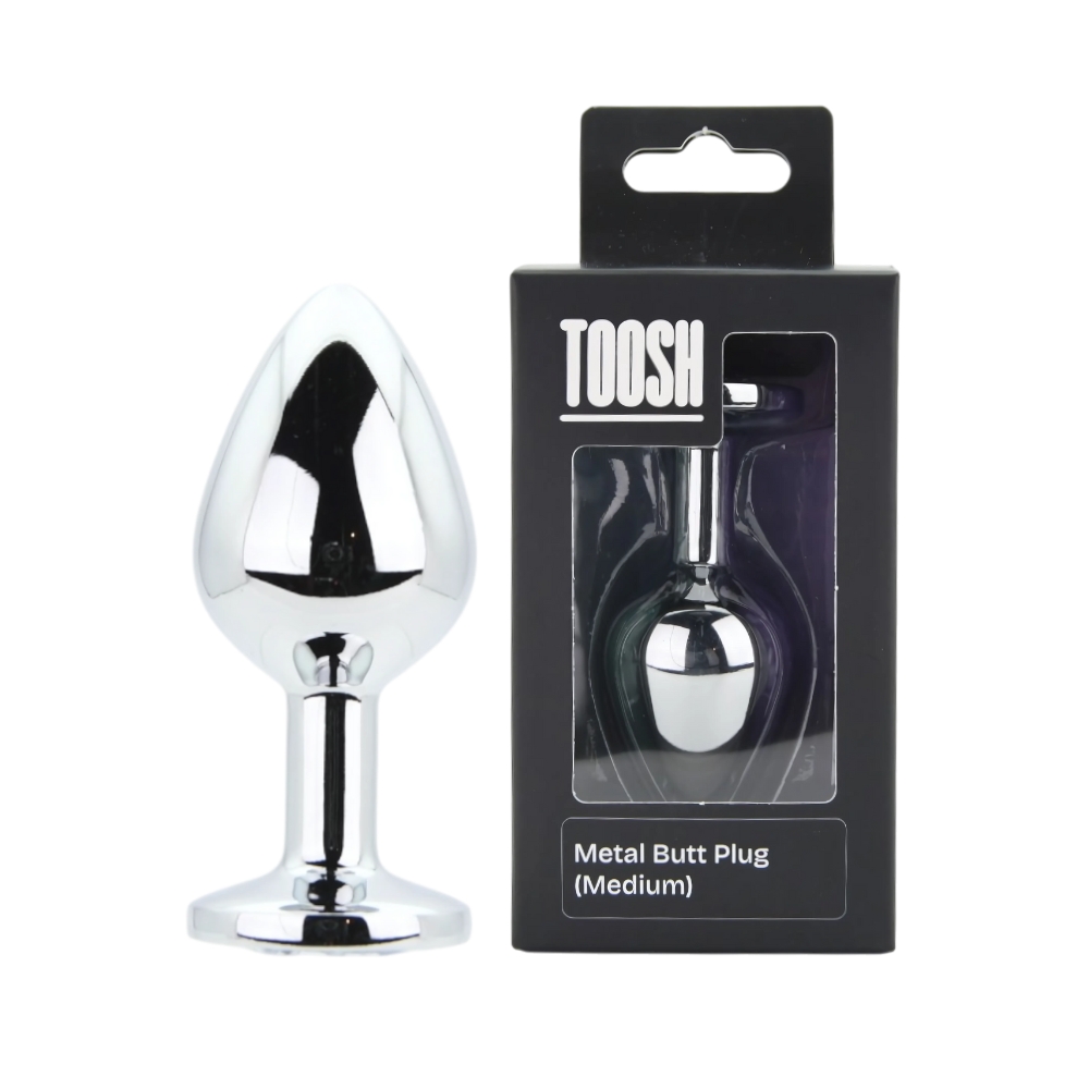 n12815-toosh-silver-metal-butt-plug-medium-clear-stone-pkg-duo