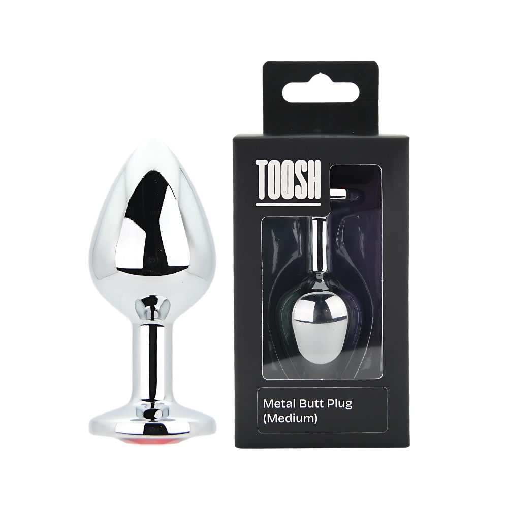 n12821-toosh-silver-metal-butt-plug-medium-red-stone-pkg-duo